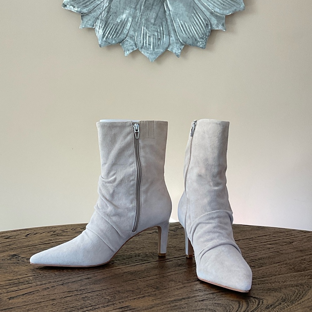 Dolce Vita Light Gray Heeled Boots